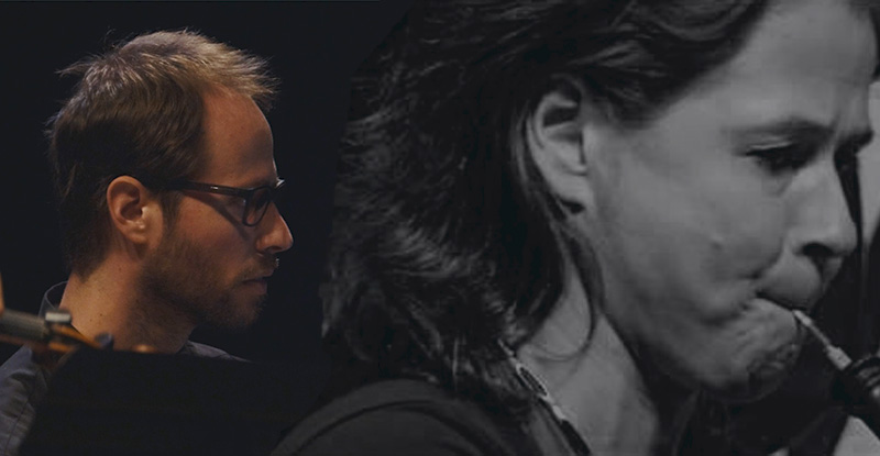 Amit Dolberg (Klavier) und Antje Thierbach (Oboe) - Fotomantage